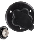 RV City Water Inlet With Brass Check Valve, Black Finish, Made In USA, Heavy Duty Construction, Secure Brass Pipe Threads For Leakproof City Water Fill And Reliable RV Hookups, front view
