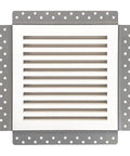 Front view of Removable Mud In Flush Cold Air Return Vent Cover For Walls Or Ceilings Exhaust Fan And Register Cover Premium Modern Finish 10x10