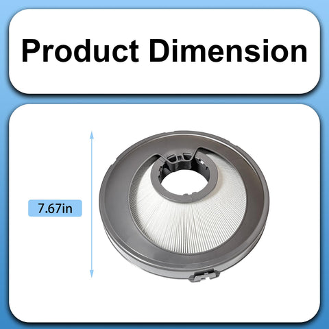Two Pack UP14 Pre-Motor Filter Replacement For Cinetic Big Ball DC77 DC75 Upright Vacuums, product dimension 7.67in