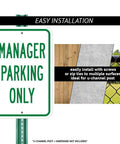 2 Pack No Parking Do Not Block Dumpster Sign Aluminum 12 By 18 Heavy Gauge Rust Free Weatherproof Waterproof Fade Resistant Built Tough For Outdoor Use, manager parking only sign on u-channel post