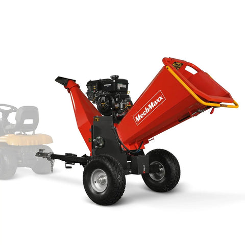 Beast Power 6 Inch Wood Chipper Shredder Mulcher Powered By Briggs Stratton 408cc 14hp Gas Engine Tow Bar 6 Inch Maximum Chipping Diameter Emergency Stop Button And Stop Bar Model P4206 Red