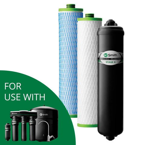 Carbon And Microbial Remineralizer Replacements For The Clean Water Machine With RO And Microbial Boost AO-US-RO-MB-4000 filter set.