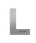 Front view of a carbon steel machinist square, 75x50mm, right-angle ruler for woodworking