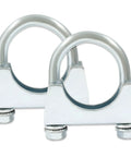 Heavy Duty 1-1/2 Inch U Bolt Exhaust Clamp Set With Saddle Style U-Bolts, Galvanized Iron Muffler Clamp, Built To Last