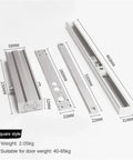 Invisible Hidden Door Closer With Hydraulic Buffer For Your Go-To Home Security Adjustable For Doors Weighing 40-65kg Stainless Steel Square Mount