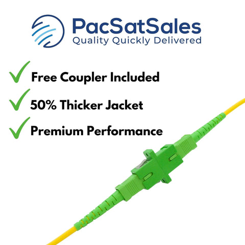 3Ft Sc Apc To Sc Apc Single Mode Fiber Optic Internet Cable For ATT Fiber And Verizon Fios Modem Replacement Extension Patch Cord with coupler