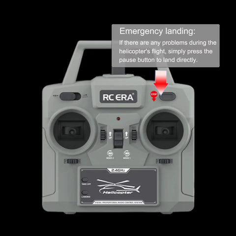 Remote controller for 315mm Remote Control Helicopter For Adults Pro Grade 6CH RTF with emergency landing feature displayed