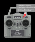 Remote control for C138Pro 206 Remote Controlled Helicopter with emergency landing button highlighted.