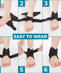 Steps to wrap the Breathable Neoprene Open Heel Ankle Support Brace With Adjustable Wrap For Pain Relief And Injury Prevention