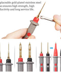 Pro Grade 25 Piece Multimeter Leads Kit With Replaceable Gold Plated Probes being adjusted with a wrench