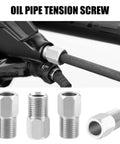 Top Tier Stainless Steel Brake Hose Fitting Bolts For Mountain Bike That Resist Rust And Provide Stable High Pressure Stopping Power So You Can Ride Hard Without Worrying About Safety Or Maintenance Hassles, silver threaded fittings