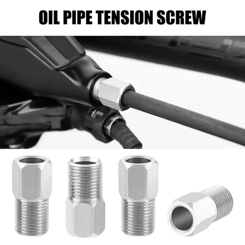Top Tier Stainless Steel Brake Hose Fitting Bolts For Mountain Bike That Resist Rust And Provide Stable High Pressure Stopping Power So You Can Ride Hard Without Worrying About Safety Or Maintenance Hassles, silver threaded fittings