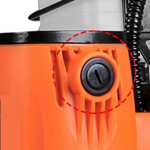 Close-up of control knob on Magnetic Drill Press With Variable Speed For Metal Core Drilling, Heavy Duty Magnetic Base.