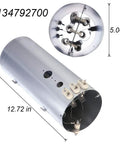 Dryer Heating Element Kit 134792700 With High Limit Thermostat 3204267 And Thermal Limiter 137032600 dimensions shown