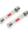 2 Piece Replacement Bulbs For Circuit Testers Works With 6V And 12V Systems Includes Heavy Duty Ground Clamp And Versatile Use In Other Testers Great For DIY Auto And Home Wiring Projects. Two clear glass and metal replacement bulbs with red interior components.
