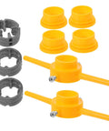 Hardcore Pipe Threader Kit For Plumbing Projects with yellow and gray threading components