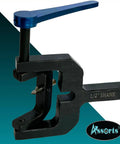 Straight Up Kickass Ball And Radius Turning Tool For Bench Top Metal Lathe Shapes Slick Curves in black and blue clamp design.