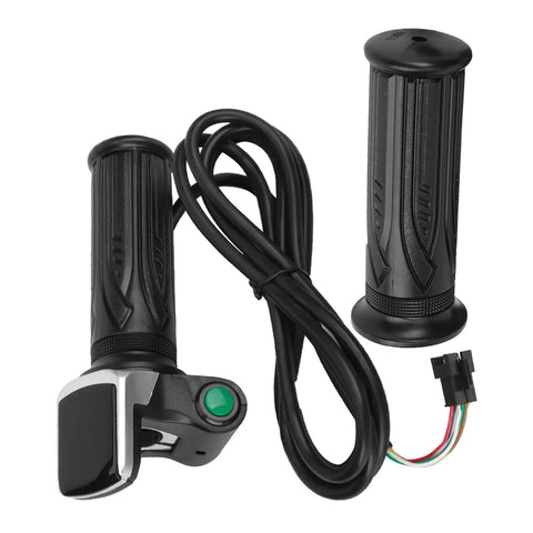 Electric Bike Throttle Grip With Key And LCD Display For 36V And 48V E Bikes And Scooters Speed Governing Thumb Throttle Waterproof 6 Core Cable Durable Ebike Throttle Bolt Kit For Smooth Acceleration