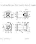 Technical diagram of BK15 for Anti Backlash SFU2005 1650mm Ball Screw Kit With 20mm Nut And Nut Housing CNC Setup.