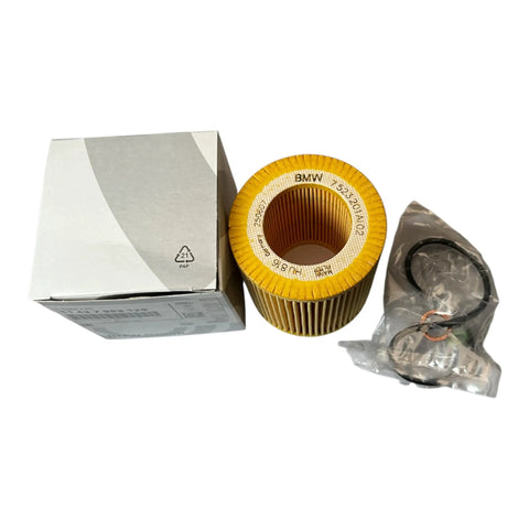 BMW Oil Filter Element Set 11427953129 Premium OEM Quality shown with packaging and seals
