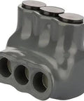 Three-Wire Insulated Connector Block For 6 To 14 AWG Fine-Stranded Flexible Copper Conductor, plastic casing, 3-port view