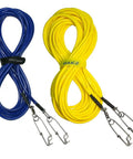 Durable Spearfishing Float Line for Freediving and Speargun Gear, Yellow 100 Feet With 1600 Lb Swivel, 1400 Lb Tuna Cord, Blue and Yellow Cords