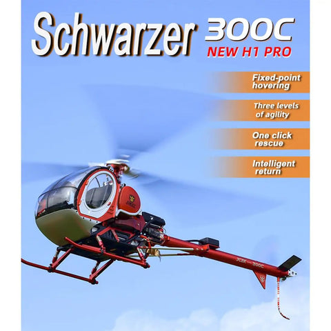 Ultra Realistic All Metal RC Helicopter With GPS And 2.4G Control 3 Blade 12CH Flybarless System H1 PRO in flight