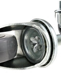 Swivel Bolt Hole Castor Wheels 75mm 3 Inch Set of 2 close-up showing metal frame, grey PU wheel, and M12 bolt.