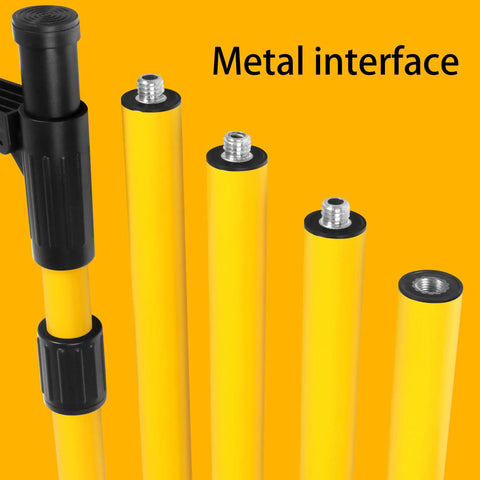 Pro Grade Multifunction Laser Level Pole With Adjustable Height And 360 Degree Rotating Head metal interface close-up