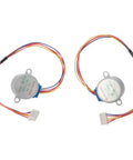 Two Four Wire Stepper Motors For CNC Engraving And Milling Machines With Constant Current Drive. Dual pack, 4-pin with colored wires.