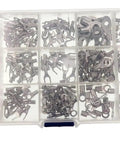 Dope 420 Piece Brass Terminal Kit With Non Insulated Ring Fork U Types Assortment For Wiring Hacks And Pro Electrical Repairs In Handy Plastic Case, plastic organizer