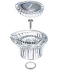 Shower Handle Replacement Kit For Moen 96797 Chateau Tub And Shower Faucets Compatible With 1225 Cartridge Chrome Knob Insert Includes Screws 1 Pack Easy Install Durable Retrofit Upgrade For Your Bath close-up of parts