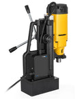 Heavy Duty Portable Magnetic Drill Press For Steel Plate Hole Cutting And Core Drilling with strong base and electric motor.