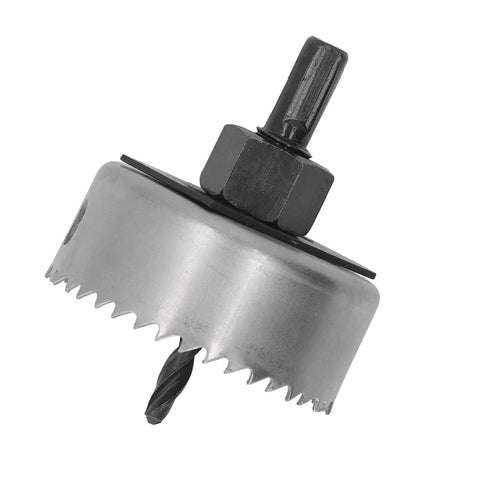 FTVOGUE Heavy Duty Hole Saw Kit W 5 Sizes Cuts Metal Plastic Wood Like A Champ For DIY Pros Using Sharp Steel Cutters With Extender And Hex Wrench, silver hole saw bit with pilot drill