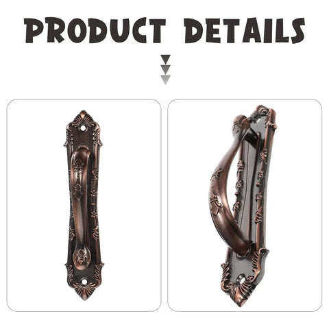 Old School Red Copper Door Handles Set For Wooden Doors And Cabinets, Thickened 138mm Pull Bars, Vintage Style Drawer Hardware