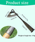 All Steel Hardened Hollow Garden Hoe For Tough Weeding And Edging dimensions with detailed close-up
