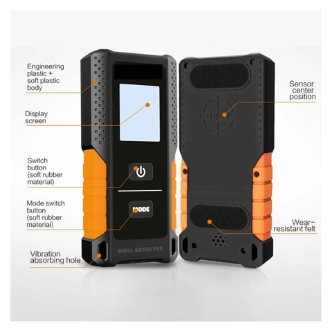 Straight Up 3 In 1 Wall Scanner Featuring Knockout Range And Bright Color Screen, showing features like display and control buttons.