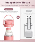 Portable Breastmilk Cooler For Travel And Daily Grind, Reusable 22oz Two Pack Bottle Chiller With 24 Hour Surround Cooling, BPA Free pink independent bottle design.