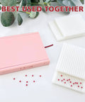 1.5mm bead maker kit from Four Bead Sizes Polymer Clay Bead Roller Kit with molds for clay crafting on a white surface with leaves