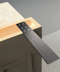 Three Pack Top Mount Countertop Support Brackets, heavy duty knee wall shelving for hidden granite quartz marble stone countertops, screws included.