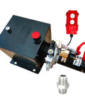 Compact DC Hydraulic Power Unit With One-Way Remote Control Small Oil Cylinder Lifting Platform Featuring A 0.8KW Motor.