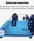 UILMLIO 950W Mini Electric Belt Sander Benchtop Grinder with steel body and dual head design for woodworking.