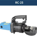 Hella Awesome Electric Hydraulic Rebar Cutter For Steel Bars 4-25mm Portable Cutting Machine with black handle and blue casing.