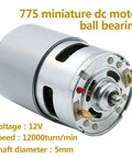 Beefy Torque 12V 24V DC Gear Motor With Ball Bearing 12000 RPM Large Power Low Noise Metal Gearbox Bracket Included 2 Pack