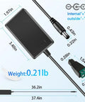 5V 3A Power Supply Wall Adapter Go-To For LED Strip Lights And CCTV Security Cameras, 15W DC Output With 5.5mm X 2.5mm Plug Also Fits 5.5mm X 2.1mm, Inner Positive Polarity, 3 Foot Cord, 100V 240V AC Input with connector dimensions