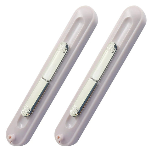 2 Pack 2 in 1 Automatic Needle Threaders and Seam Ripper Set in Purple, Slim Portable Sewing Kit Essentials close-up view