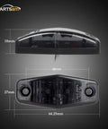 Amber And Red Universal Trailer Side Marker Lights With Smoked Lens dimensions view