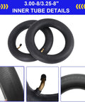 3.00-3.25-8 Replacement Inner Tubes With TR-87 Bent Valve Stem For 8 Inch Rims Universal Fit Durable Rubber 2 Pack