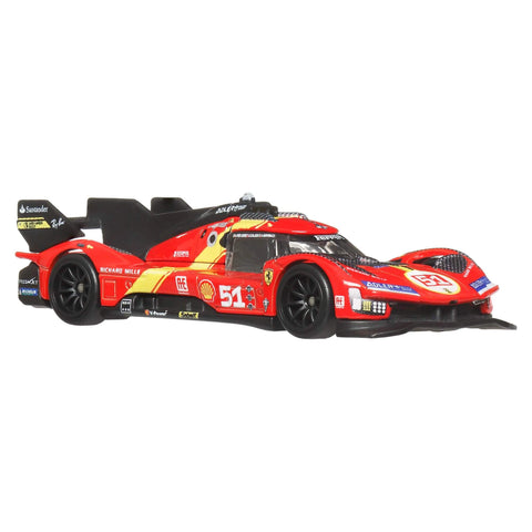 Premium Car Culture 1:64 Die-Cast Ferrari 499P Collectible With Real Riders Tires, Metal Body And Chassis, AF Corse Livery