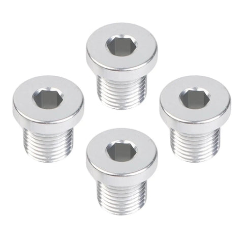 Four Pack M10xP1.0 Rear Derailleur Hanger Bolts Aluminum Alloy Tail Hook Screws For Bike Frame 13.8mm Length Silver Durable Replacement Parts